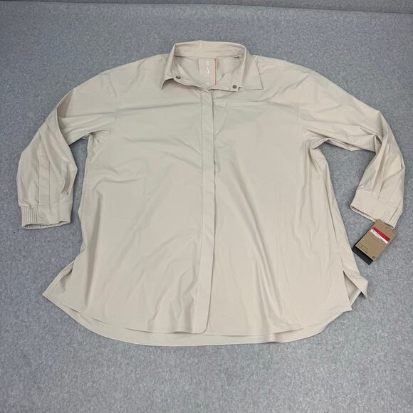 Nike 24.7 PerfectStretch Women's Large Dri-FIT Oversized Long-Sleeve Shirt - Picture 2 of 5